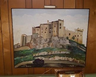 Large relief original oil painting from Italy Mi Nino Pellegrino $150
