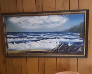 Original oil painting Seascape by lenzo $20
