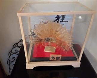 Japanese peacock metal die Cuts figurine $9
