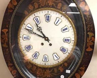 French Marquetry Picture Frame Wall Clock  $ 770.00