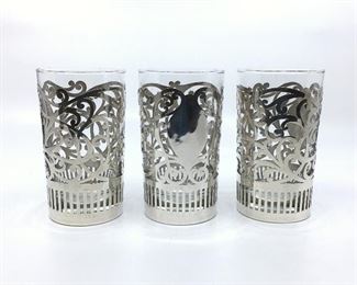 Sterling Silver Tumblers glass inserts