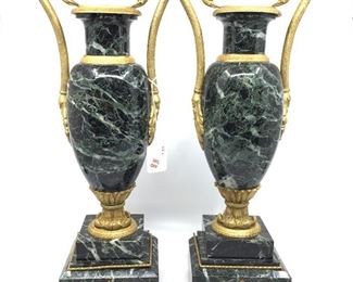 19th C French Marble Garnitures 