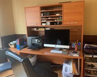 OFFICE DESK WITH STORAGE, HOUSE OF DENMARK, $500.
