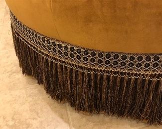 DETAIL OF CUSTOM TUFTED OTTOMAN