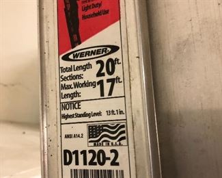 WERNER 17FT ALUMINUM LADDER