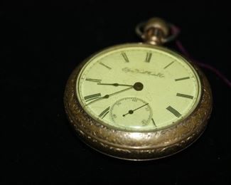antique Elgin Wheeler pocket watch 