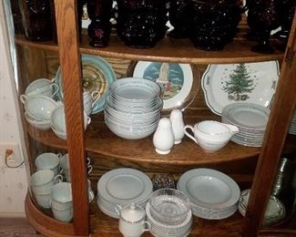 Avon Ruby Red Cape Cod glassware/dinnerware, formal china