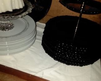 Avon Ruby Red Cape Cod tiered tidbit dish