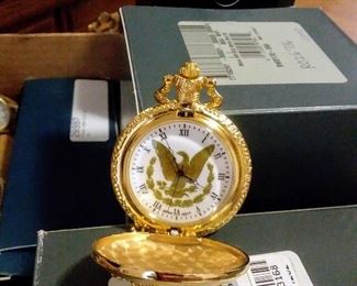 Pocket watch with eagle
