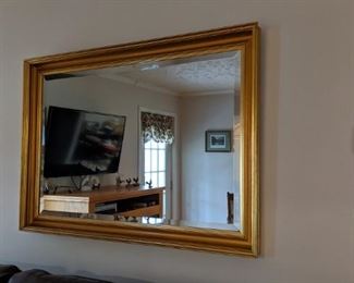 Gold framed mirror