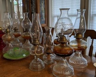 Antique oil lamps - great emergency lighting
