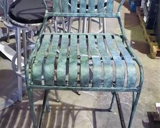 (4) Metal Bar Height Chairs