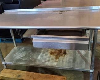 5ft Stainless Table With Drawer