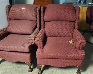 (2) Burgundy Chairs