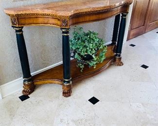 $1,200 HALLWAY CONSOLE TABLE WITH MARBLE TOP 
RETAIL $3,400