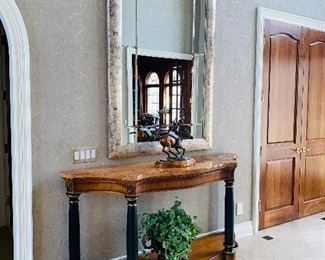 $1,200 HALLWAY CONSOLE TABLE WITH MARBLE TOP 
RETAIL $3,400