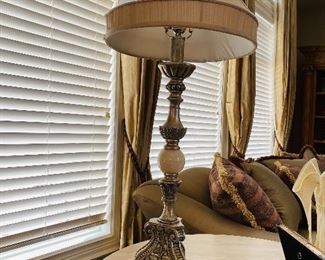 $60 MARBLE BALL LAMP
35” HEIGHT 