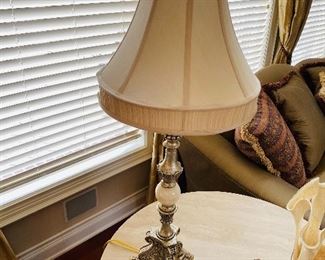 $60 MARBLE BALL LAMP
35” HEIGHT 