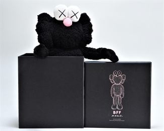 KAWS BFF Companion Black Polyester Plush Doll