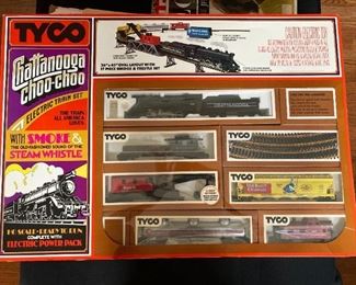 Vintage Tyco Chattanooga Choo-choo, new in box.  Also vintage expandable track