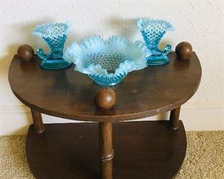 TABLE $45, 3 Fenton Bowls SOLD