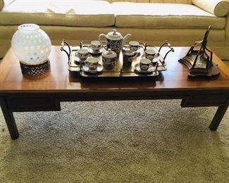 Coffee Table $75, Brass Bracket SOLD, Brass Tray SOLD