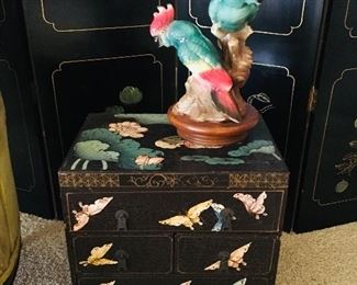 Asian Food Carrier with Drawers SOLD, Birds SOLD