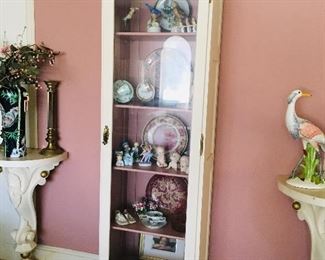 White and Gold Curio Cabinet $150, SOLD