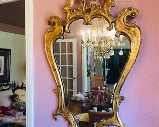 Large Gold Gilt Mirror, $400