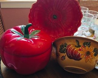 Red Poppy Bowl, SOLD