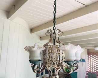White Metal Chandelier, $125
