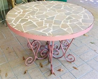 Tile Top outdoor table in Pink, $75