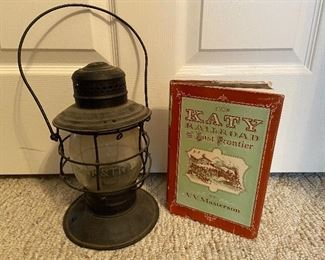 MKT Railroad Lamp & Book