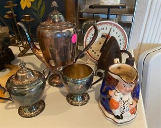 Toby Mug, Scale, Silverplate
