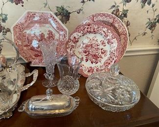 Cut Glass, Silverplate, Crystal, Spode
