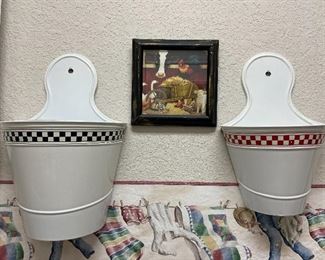 Enamel Wall Vases