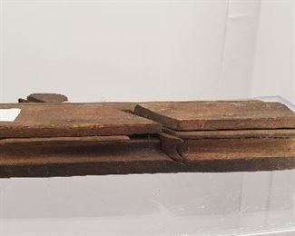 Antique wood side planer joiner carpenter tool