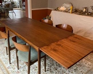 MCM dining table and chairs, made in Denmark, purchased in 1956, mid-century modern