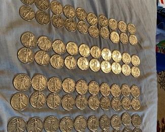 Silver Half Dollars Walking Liberty!  NOT SOLD FOR SCRAP.