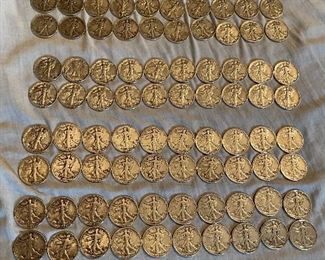 Silver Half Dollars Walking Liberty!  NOT SOLD FOR SCRAP.