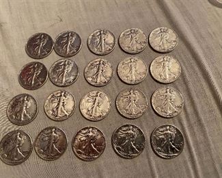 Silver Half Dollars Walking Liberty!  NOT SOLD FOR SCRAP.