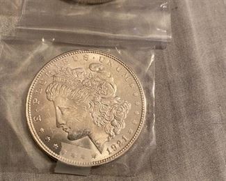 1921 Morgan Silver Dollars.   NOT SOLD FOR SCRAP.