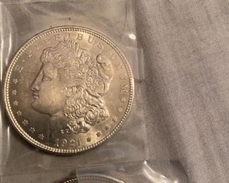 1921 Morgan Silver Dollars. NOT SOLD FOR SCRAP.