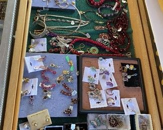 Sterling earrings, pendants, misc