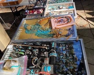 Turquoise rings, bracelets