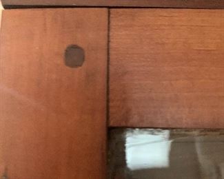 Item 1 $( was $1800) NOW $900 19th Century Antique Cabinet. It measures approximatly 42.25" W by 80" H by 20.25" D.There is a surface crack on one pane of the glass.