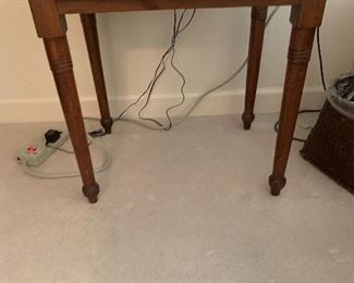 Item 7 (was $295.00) Now $175 Antique table with single drawer measures about 18" D by 26" W by 27.5" H