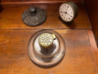 Item 52 Clock $25 Item 53 Ink well $65 Item 54 jar $50