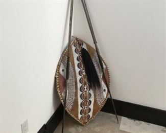 African shield & spears Estimate $1000