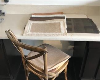 Chair & placemats. Estimate $50
